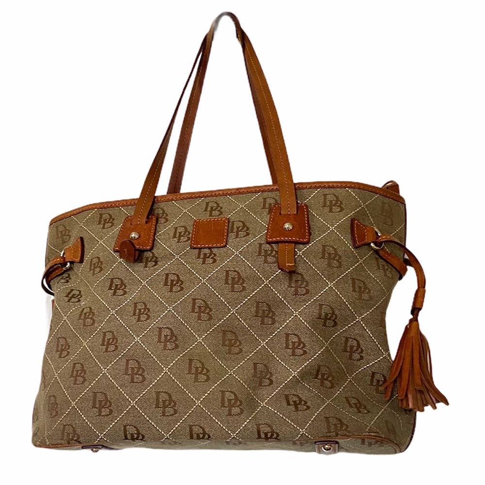 DOONEY•BOURKE signature logo canvas tote bag EUC